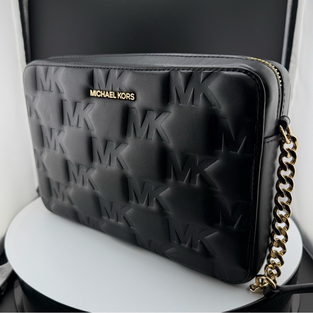 Michael Kors Black Embossed Crossbody Bag